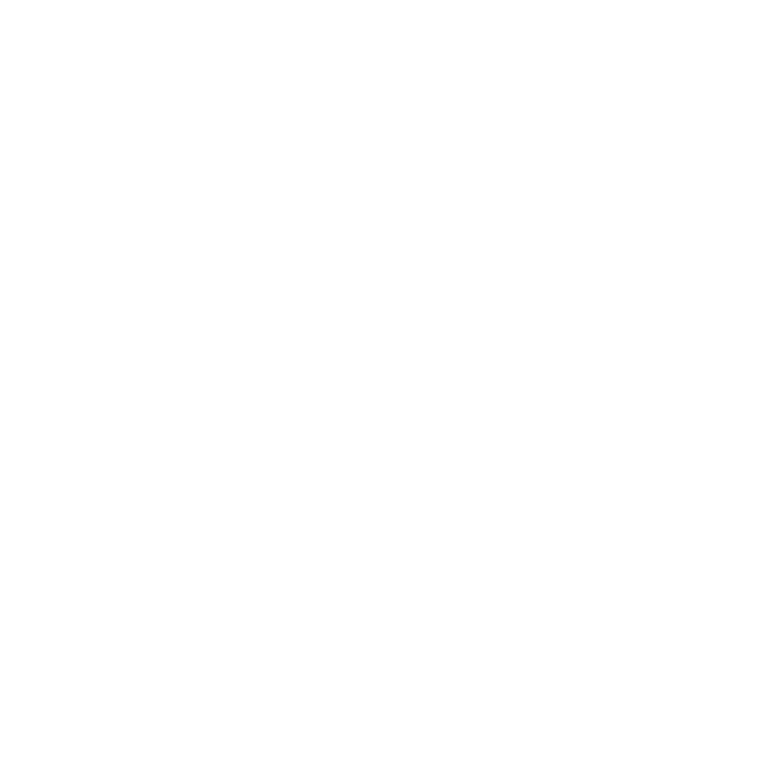 A white pixelated awareness ribbon inside a white hexagonal border on a black background.